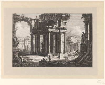 Ruïnes se setkal s de Farnese Herculesem od Johann Ferdinand Hetzendorff von Hohenberg