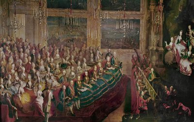 Il Parnasso Confuso Opera od Christopha Willibalda Glucka ... (olej na plátně) od Johann Franz Greipel