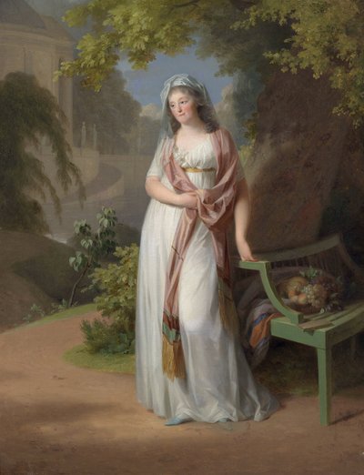 Portrét markraběnky Luise von Anhalt-Dessau (Anhalt Dessau) (1750-1811) (Louise de Brandenburg Schwedt) par Tischbein, Johann Friedrich August (1750-1812). Olej na plátně, rozměr: 94x72 od Johann Friedrich August Tischbein