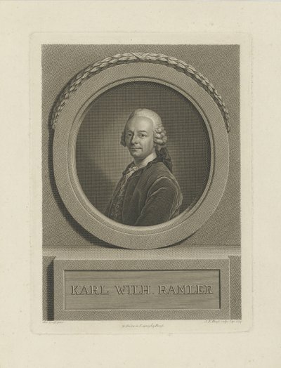 Portrét Karla Wilhelma Ramlera 1725-1798, 1774. od Johann Friedrich Bause