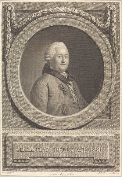 Christian Weisse od Johann Friedrich Bause after Anton Graff