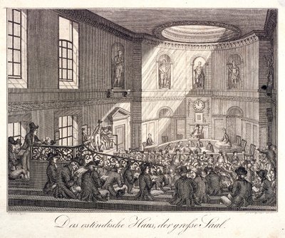 East India House, Londýn, 1808 od Johann Friedrich Boettger