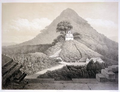 Malebný pohled na Chrám Kříže, Palenque, deska 20 z 