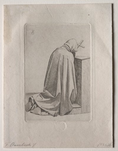 Modlící se mnich od Johann Friedrich Overbeck
