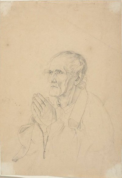 Starý muž se modlí od Johann Friedrich Overbeck