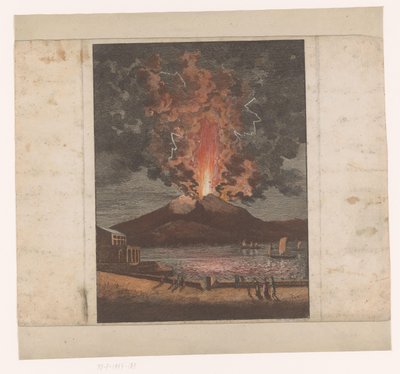 Erupce sopky od Johann Friedrich Wizani