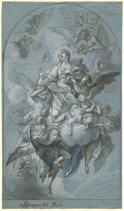 Neposkvrněné početí od Johann Georg Bergmuller