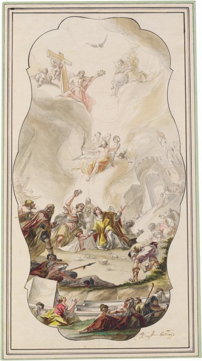 Kamenování svatého Štěpána od Johann Georg Dieffenbrunner