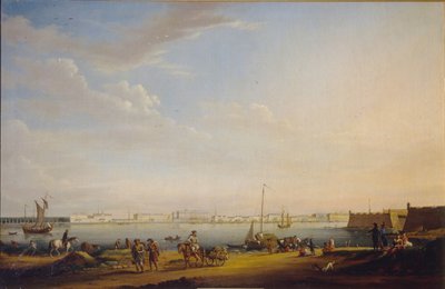 Pohled na Palácové náměstí a Letní zahradu z Petrohradské čtvrti, cca. 1800 od Johann Georg Mayr