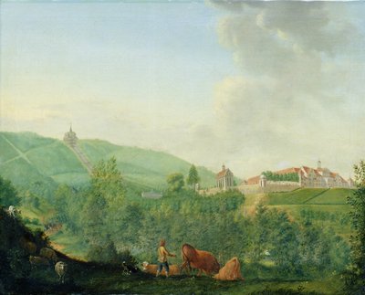 Hrad Weissenstein, poblíž Kasselu (Wilhelmshoehe), 1778 od Johann Georg Pforr