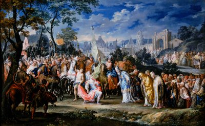 „Vstup Alexandra Velikého do Babylonu“, 331 př. n. l., 18. století od Johann Georg Platzer