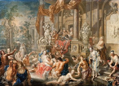 Fontána před palácem, 1731-1734. od Johann Georg Platzer