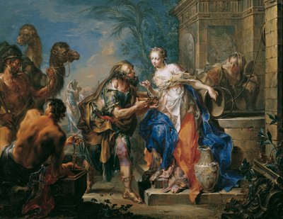 Rebecca am Brunnen od Johann Georg Platzer