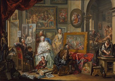 Umělcovo studio od Johann Georg Platzer