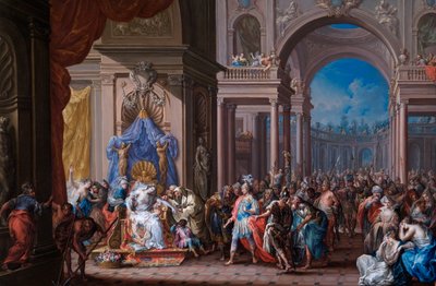 Smrt Kleopatry (olej na mědi) od Johann Georg Platzer