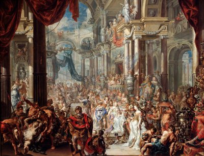 Podobenství o svatební hostině, 1737. od Johann Georg Platzer