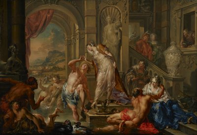 The Pleasures of the Seasons: Summer, cca 1730 (olej na mědi) od Johann Georg Platzer