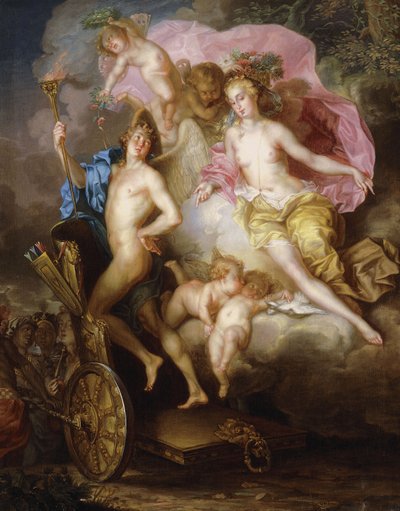 Triumf Venuše a Amora s Amorovým vozem, od Johann Georg Platzer