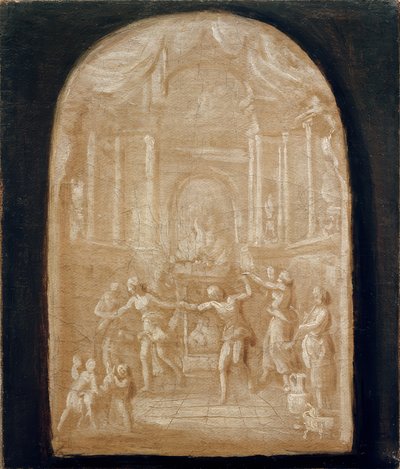 Tanec kolem obětního oltáře od Johann Georg Schütz