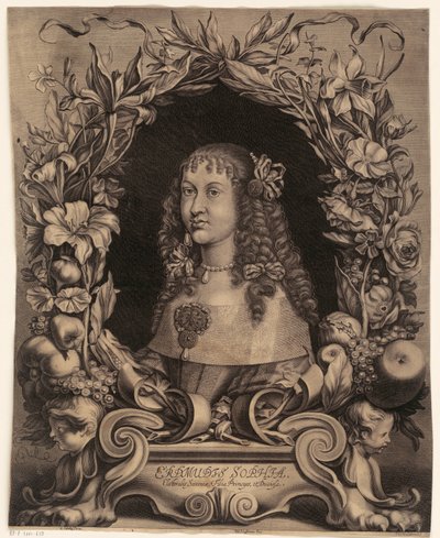 Portrét Erdmuthe Sophia, markraběnka Brandenburg-Bayreuth od Johann Georg Waldreich