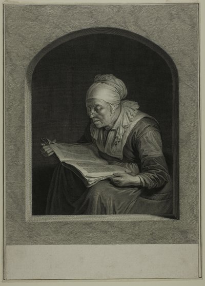 La Liseuse (Čtoucí žena) od Johann Georg Wille