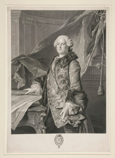 Portrét Abel Francois Poisson de Vandi?res, markýz z Marigny (1727-1781) od Johann Georg Wille