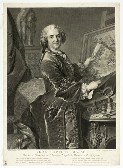 Portrét Jeana Baptisty Massého od Johann Georg Wille