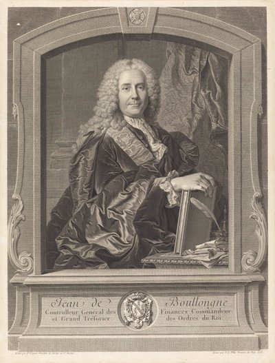 Jana z Boullongne od Johann Georg Wille after Hyacinthe Rigaud