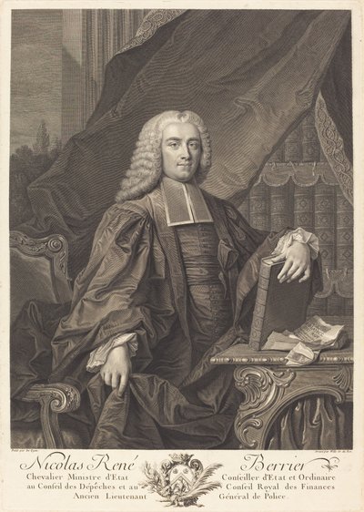 Nicolas René Berryer od Johann Georg Wille after Jean François Delyen