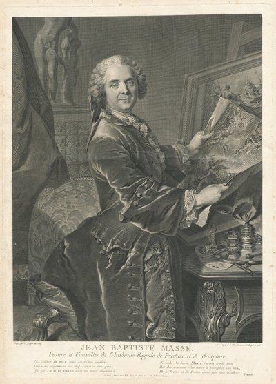 Jean Baptiste Masse od Johann Georg Wille after Louis Tocqué