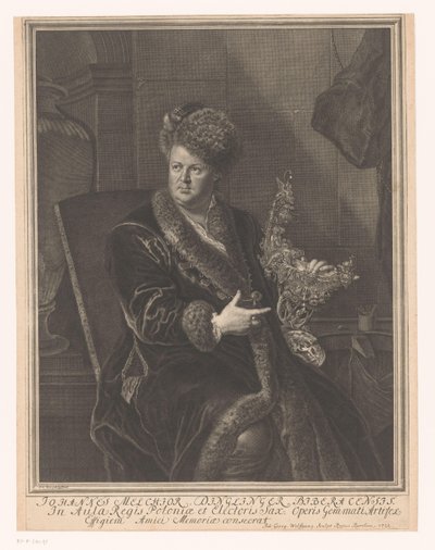 Portrét zlatníka Johanna Melchiora Dinglingera od Johann Georg Wolffgang