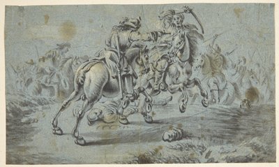 Jezdecká bitevní scéna s Turky? od Johann Georg von Bemmel