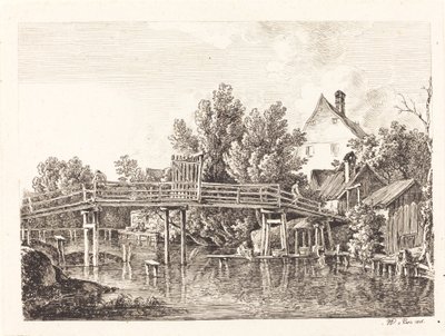 Malá lávka Isar od Johann Georg von Dillis