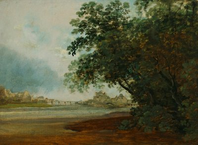Isar mit Praterinsel od Johann Georg von Dillis
