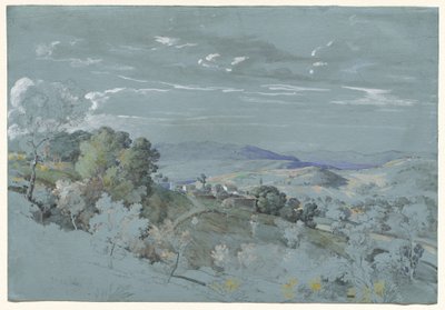 Hills of Umbria poblíž Perugie od Johann Georg von Dillis