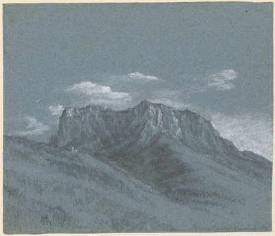 Rauschberg, kolem roku 1800 (černá křída, grafit a bílý kvaš) od Johann Georg von Dillis