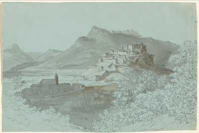 Pohled na Salzburg od Johann Georg von Dillis