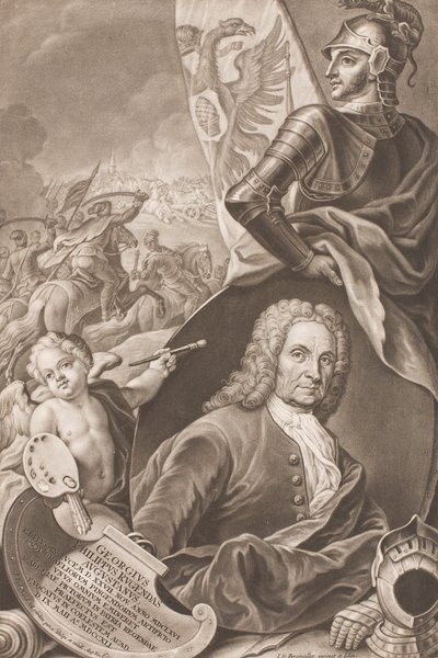 Portrét Georga Philippa Rugendase 1666-1742, c. 1745. od Johann Gottfried Haid