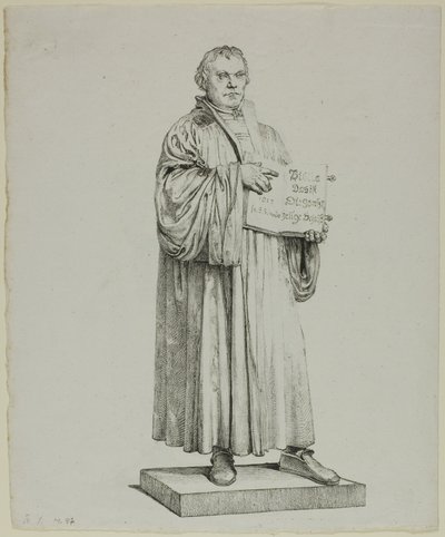 Lutherova socha ve Wittenbergu od Johann Gottfried Schadow