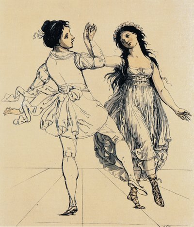 Taneční pár Maria a Salvatore Viganò, cca 1797 od Johann Gottfried Schadow