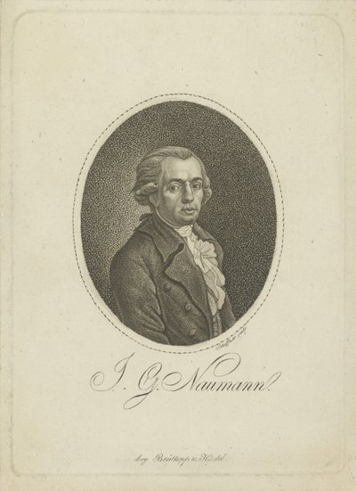 Portrét skladatele Johanna Gottlieba Naumanna 1741-1801, c. 1800. od Johann Gottfried Scheffner