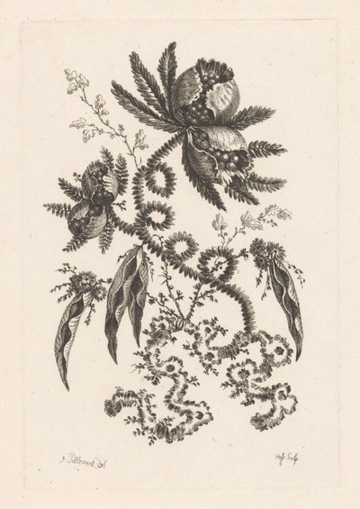 Květiny s bobulemi Fleures Baroque (název série) od Johann Heinrich  Hess