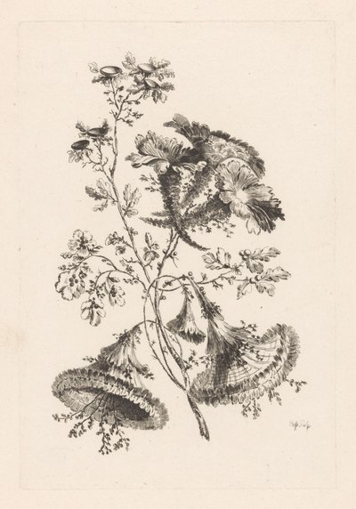 Trojúhelníkové květiny Fleures Baroque (název série) od Johann Heinrich  Hess