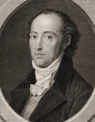 Portrét skladatele Johanna Antona André 1775-1842, 1800. od Johann Heinrich Lips