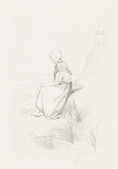 Dívka v dunách The Children of the Sea (název série) od Johann Heinrich Maria Hubert Rennefeld