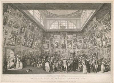 Výstava Královské akademie 1787 od Johann Heinrich Ramberg