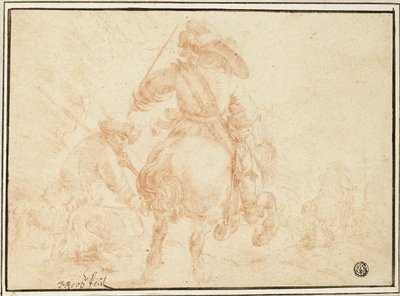 Vojáci na koni od Johann Heinrich Roos