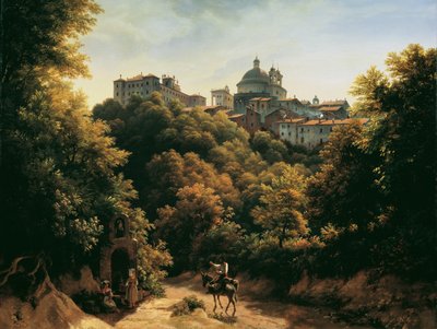 Pohled na Aricciu od Johann Heinrich Schilbach