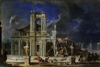 Samson porazil Filištíny, kolem 1633-34 od Johann Heinrich Schönfeld