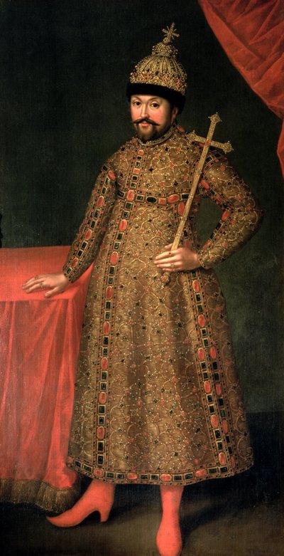 Portrét cara Michaela III. Fjodoroviče (1596-1645), 1728 od Johann Heinrich Wedekind